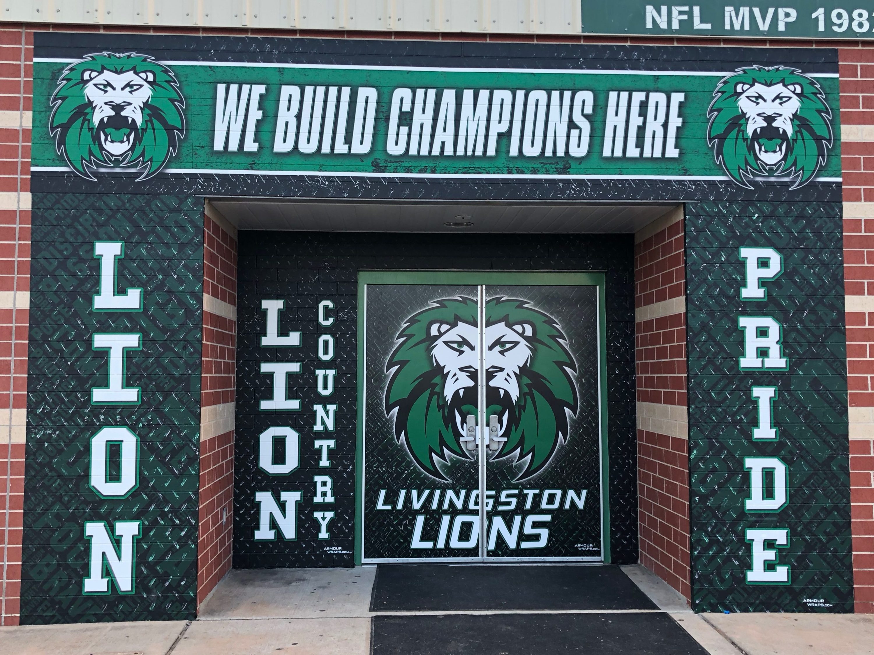 custom athletic door wraps