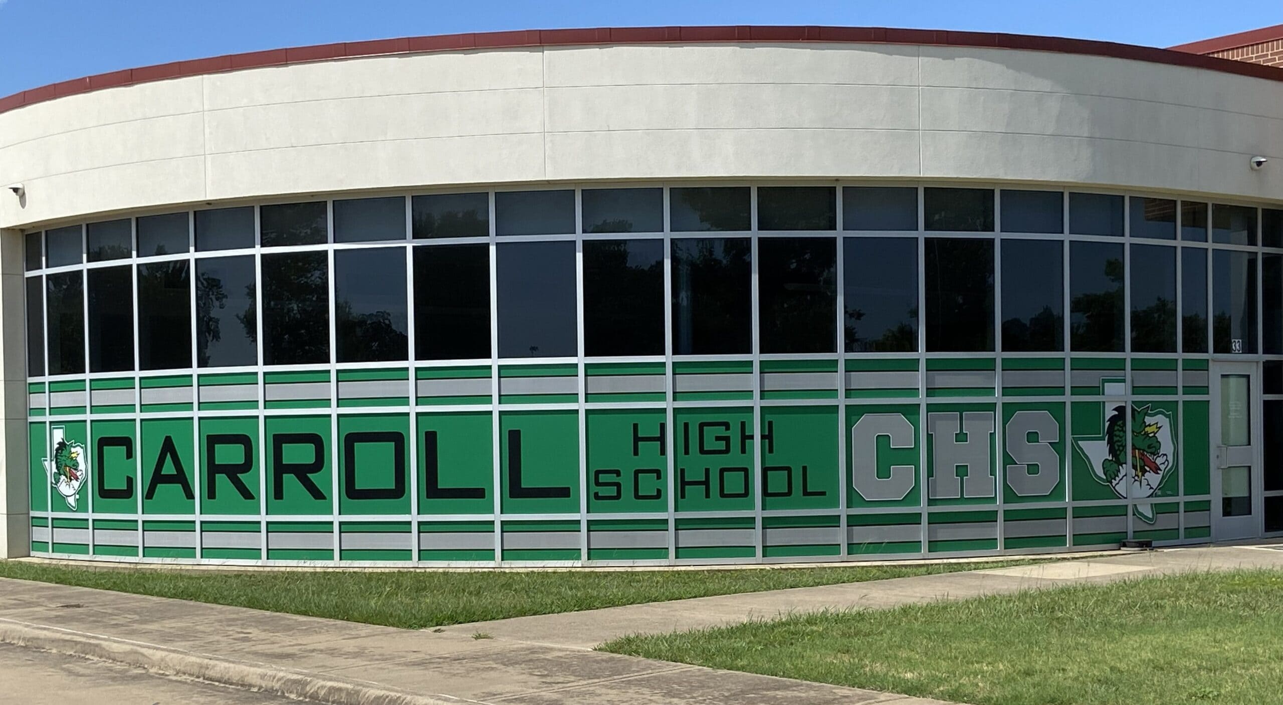 School entrance graphics
