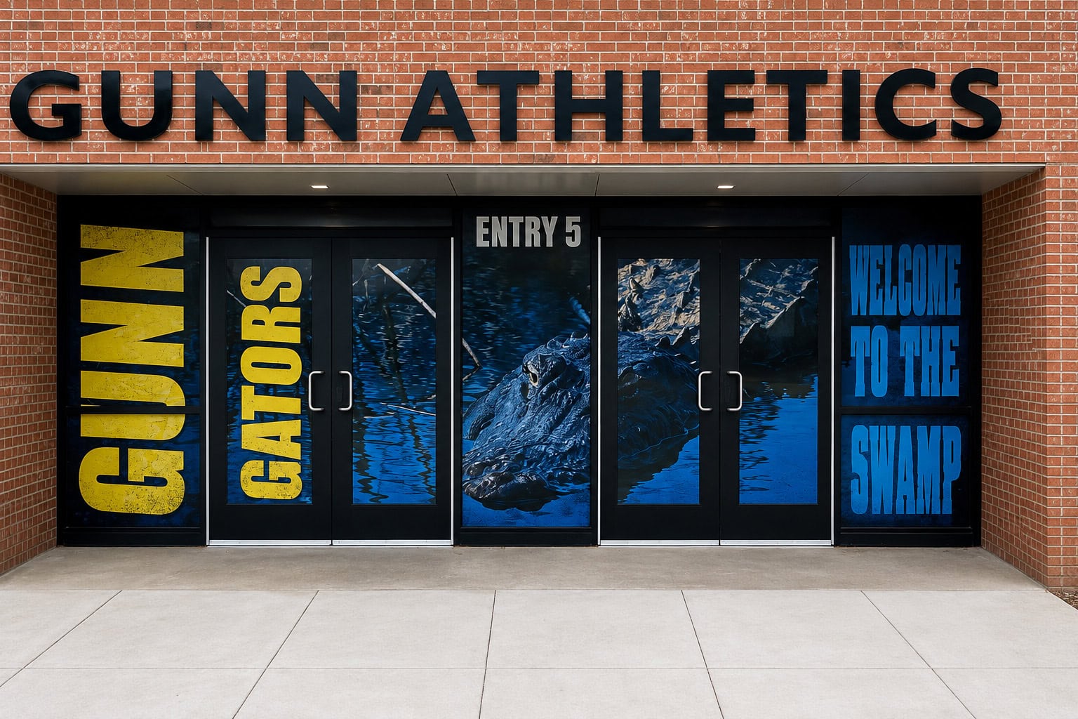 Athletic facility window graphics